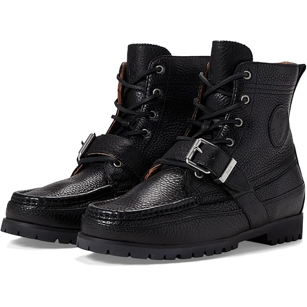 Amazon.com | POLO RALPH LAUREN Ranger Boot Black 1 7 D (M